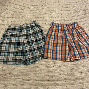 Mickey and Nickelodeon 18-24 months plaid shorts set​‎